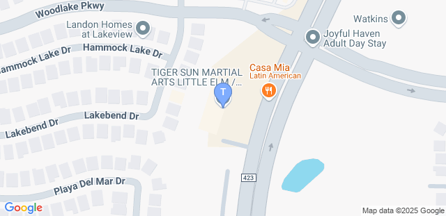 Map to Tiger Sun Martial Arts - Little Elm/Prosper